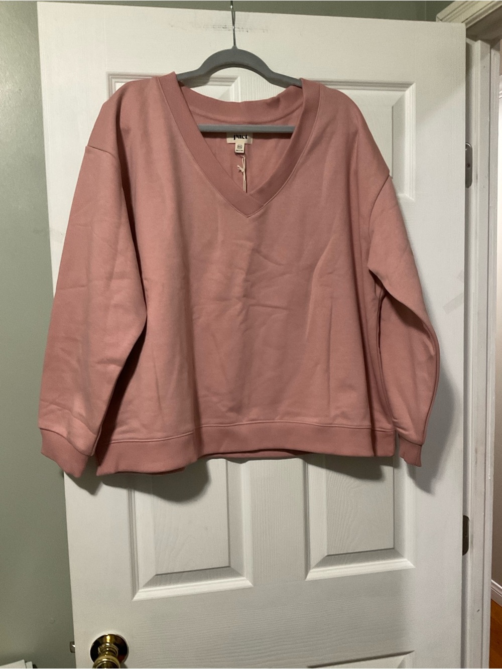 Pact Dusty Pink V-Neck Pullover